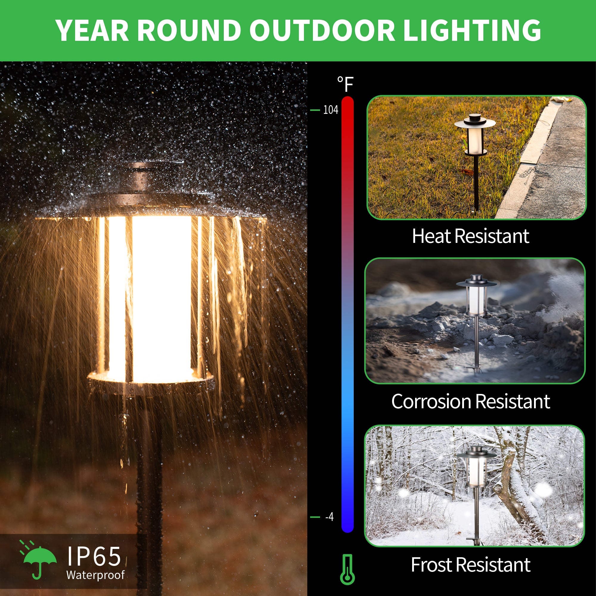 5 color temperatures pathway lights modern