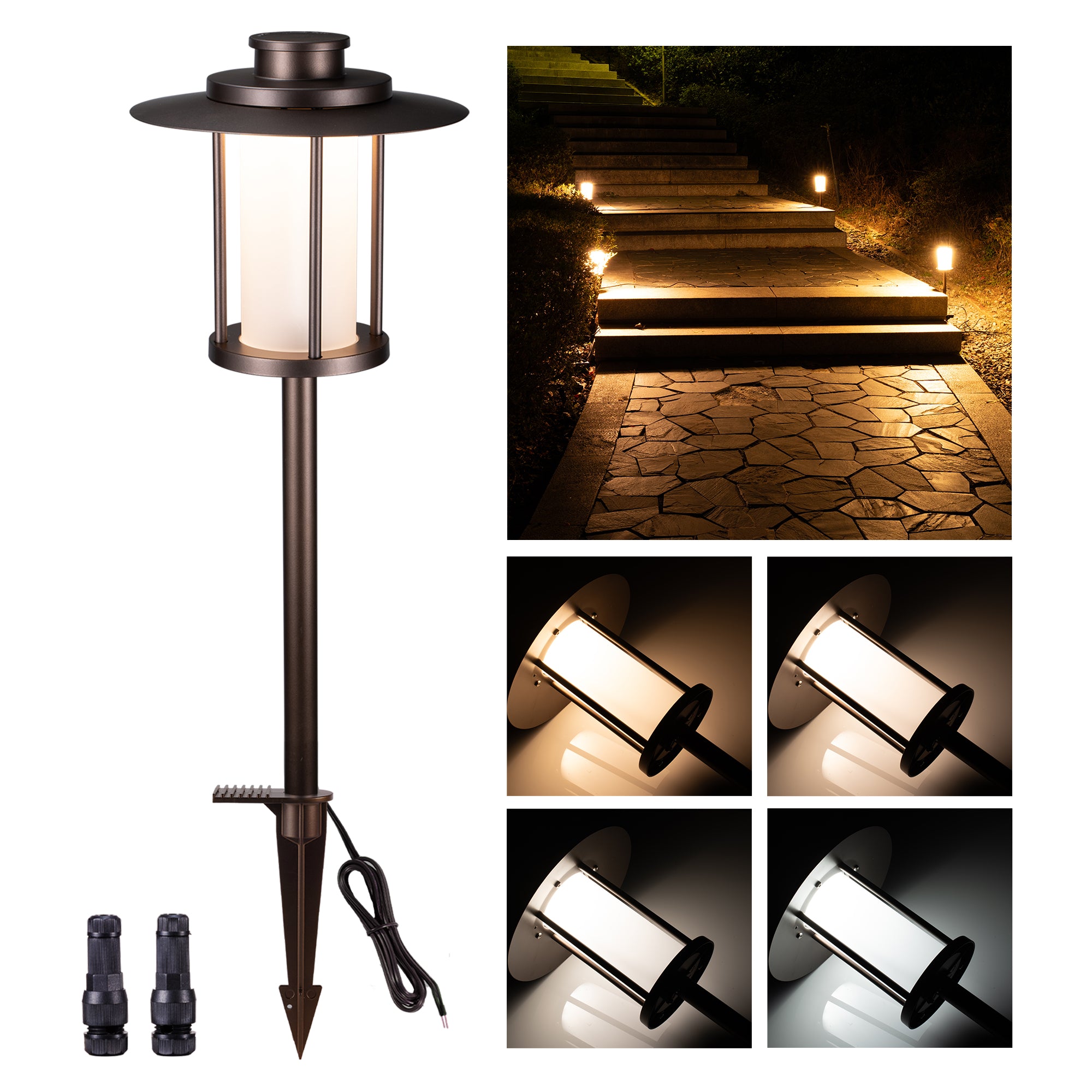 5 color temperatures pathway low voltage light