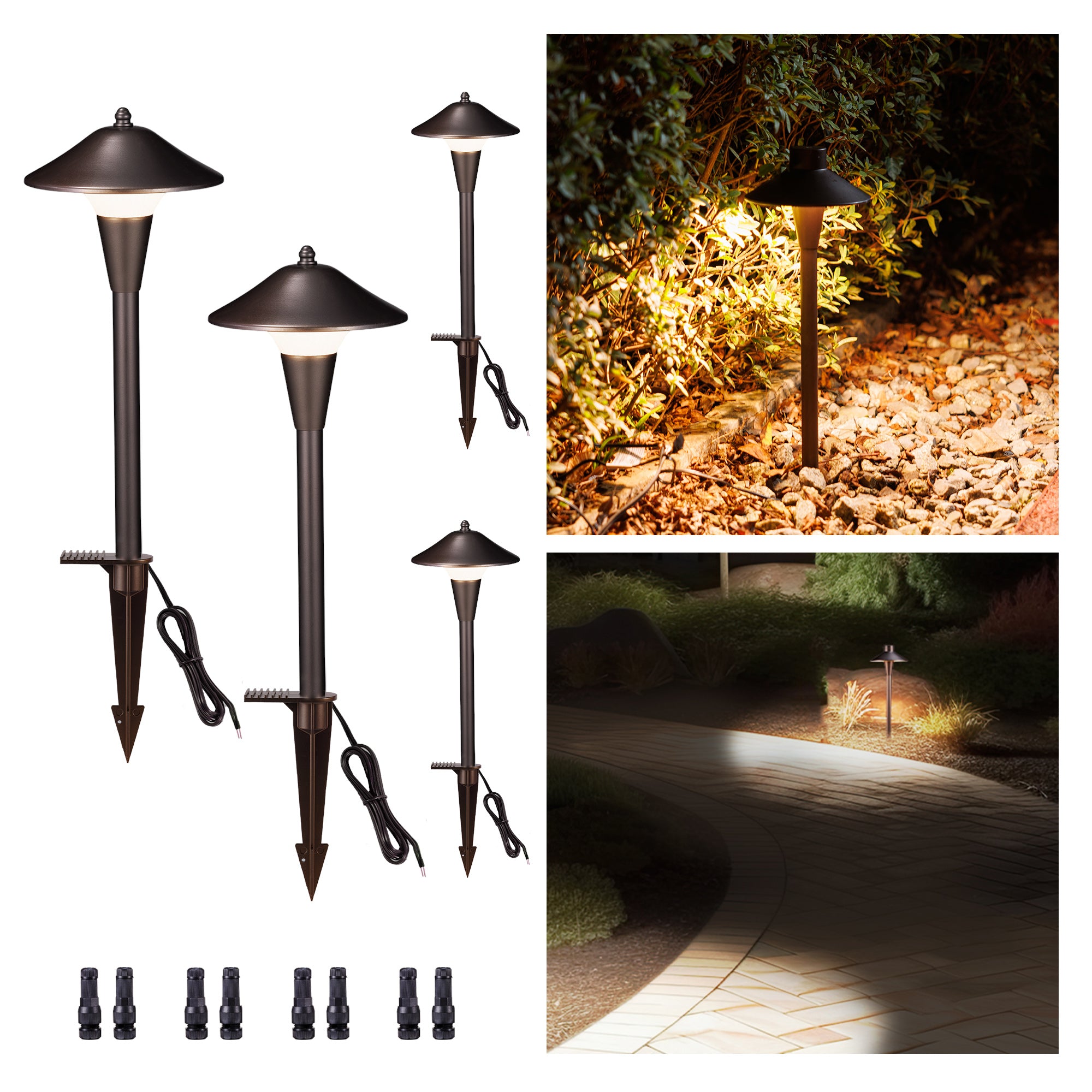 5cct outdoor wired walkway lights
