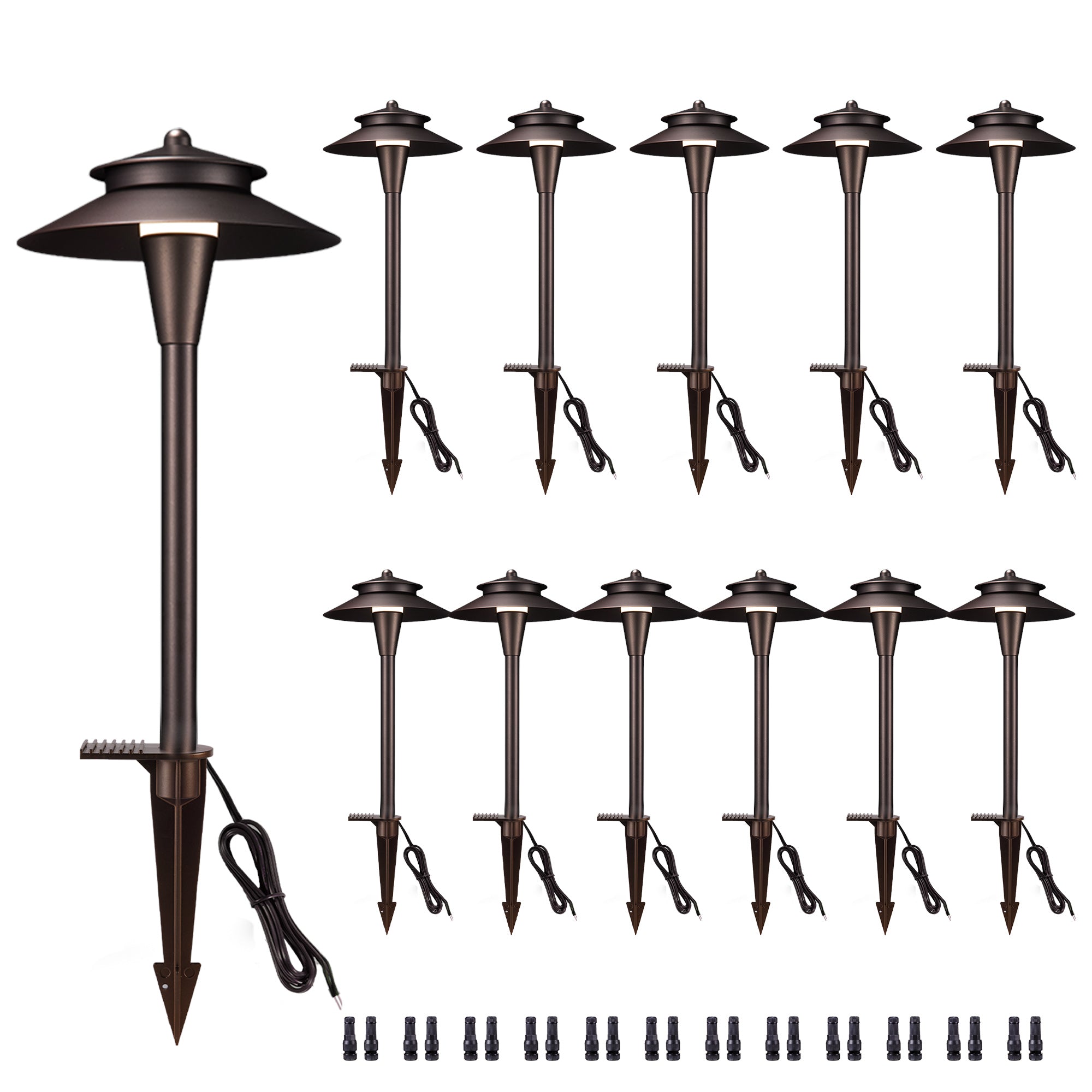 Five color temperatures pathway low voltage lighting