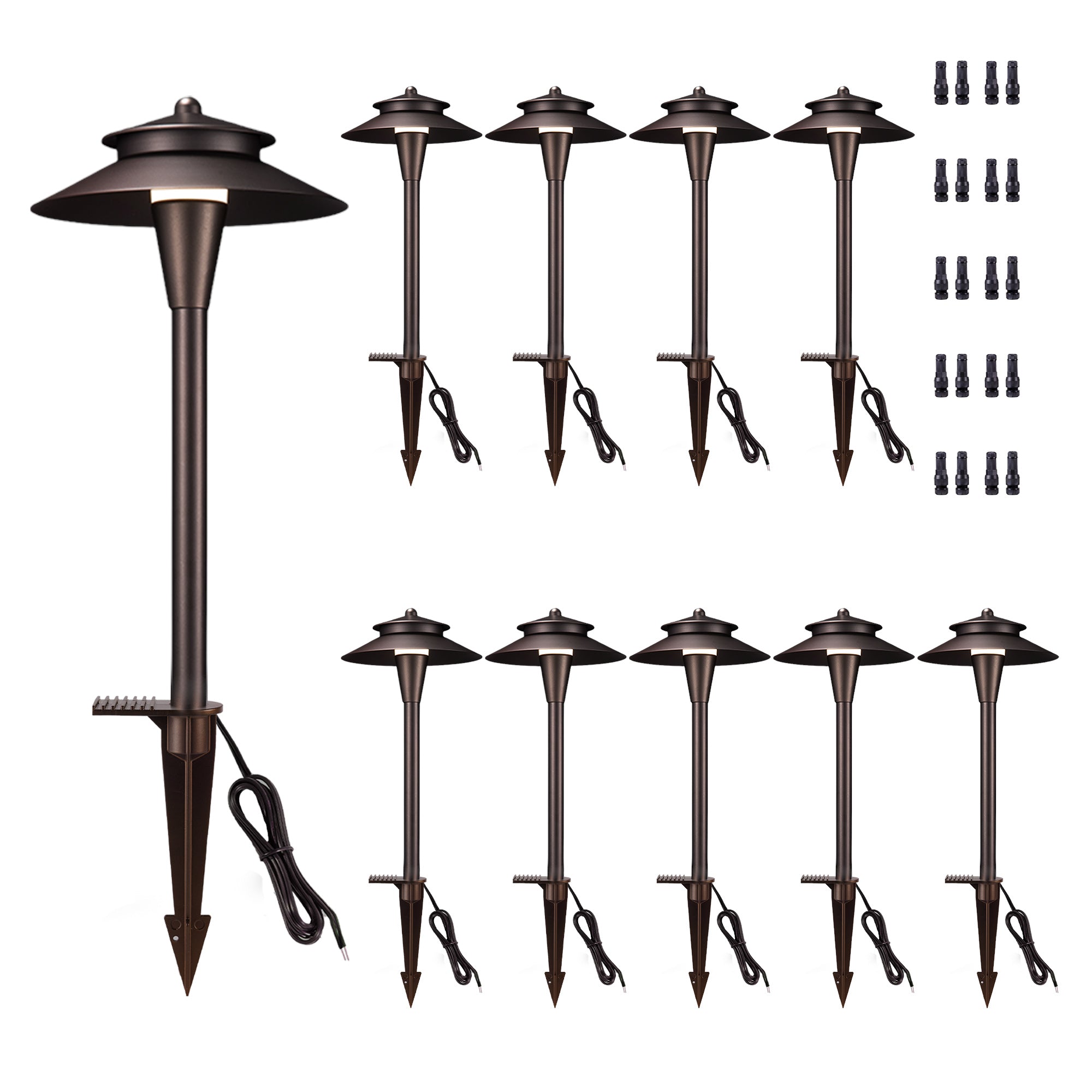 Five color temperatures pathway low voltage lights