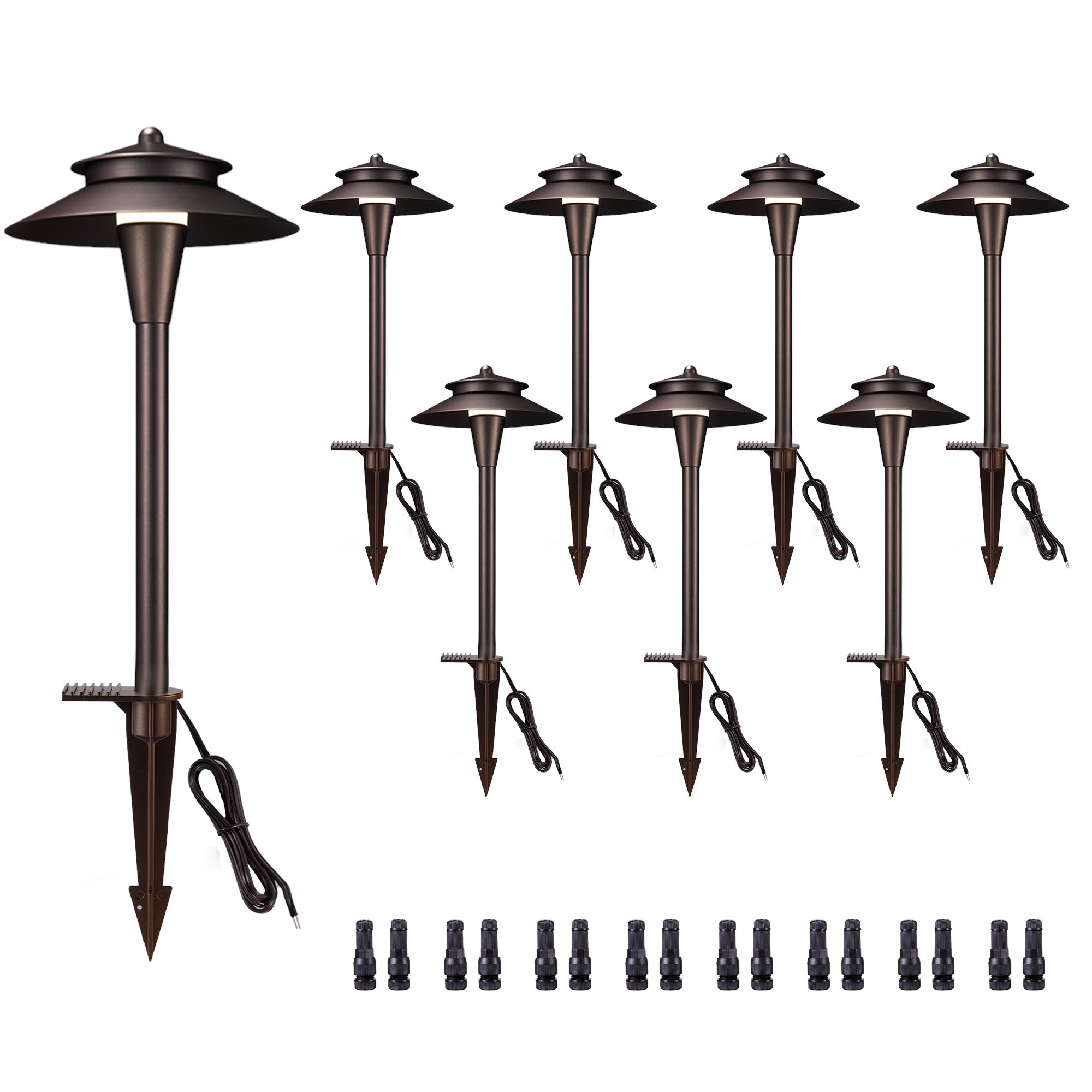 Five color temperatures patio path lights