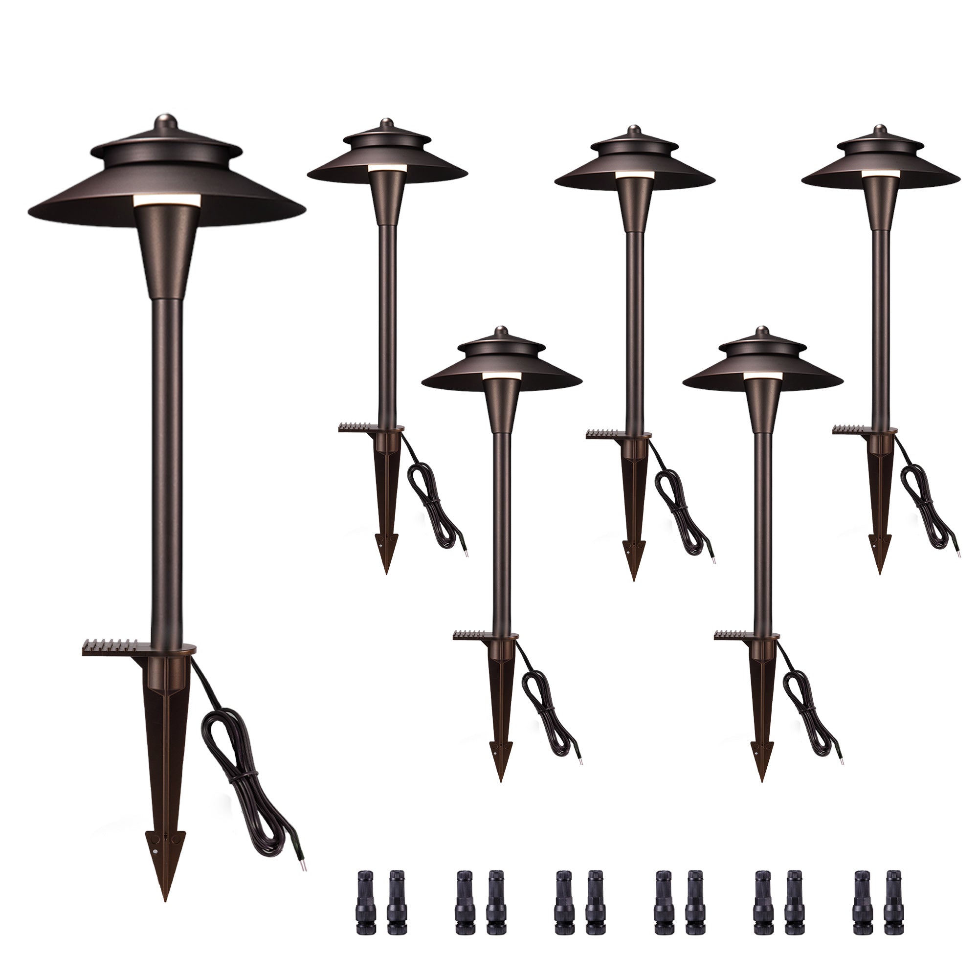 Five color temperatures patio walkway lights