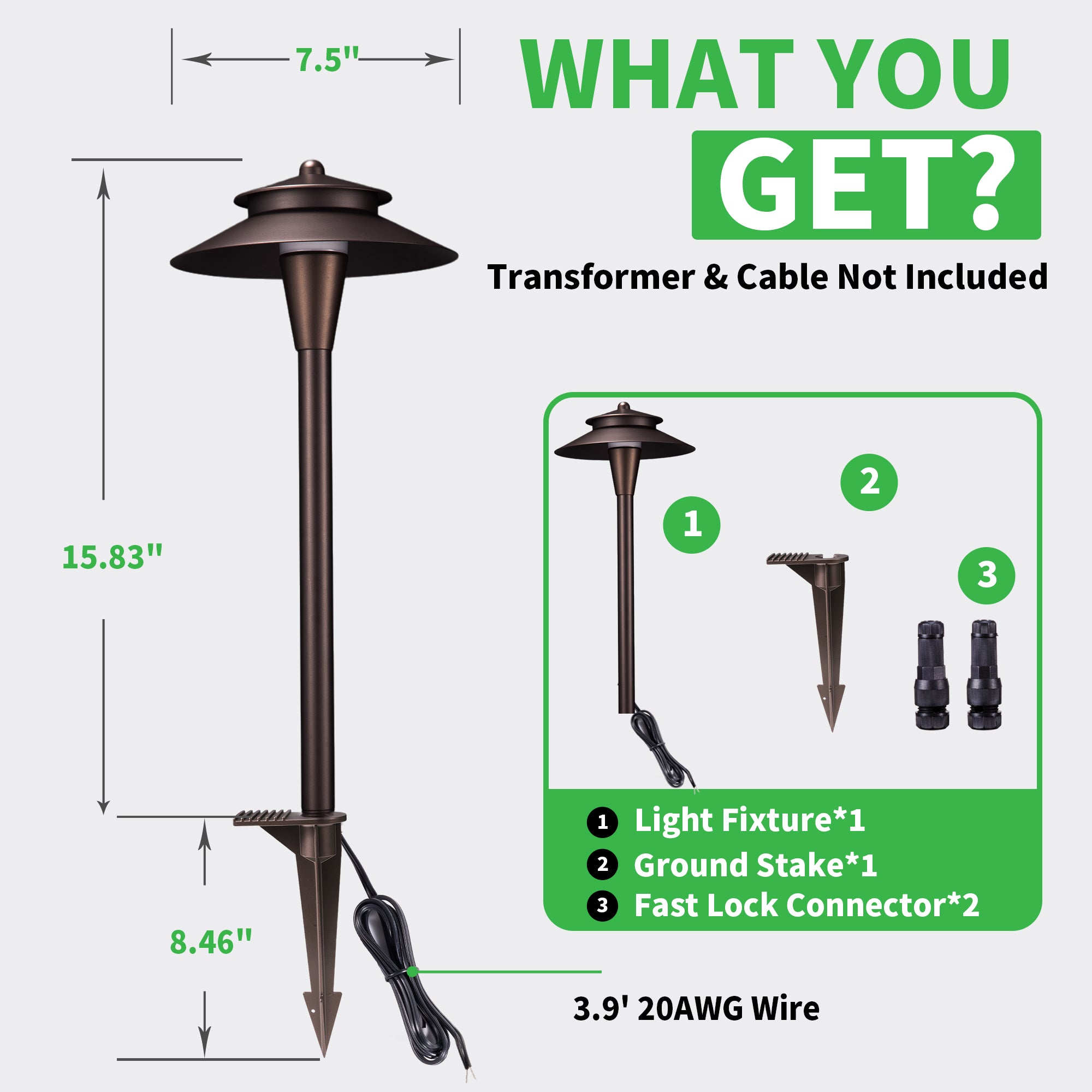 Five color temperatures walkway lights 12v