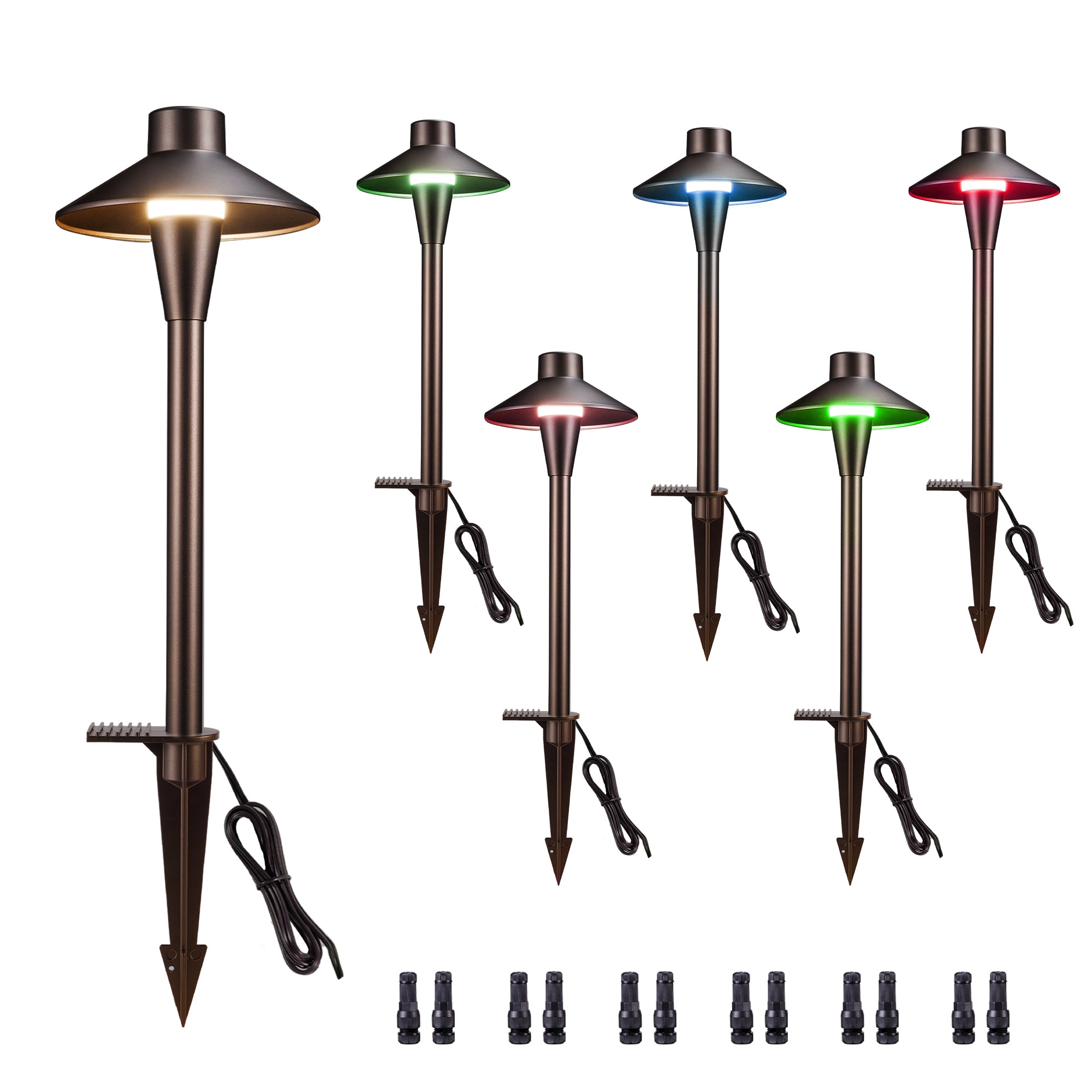 RGBCW wired low voltage pathway lights