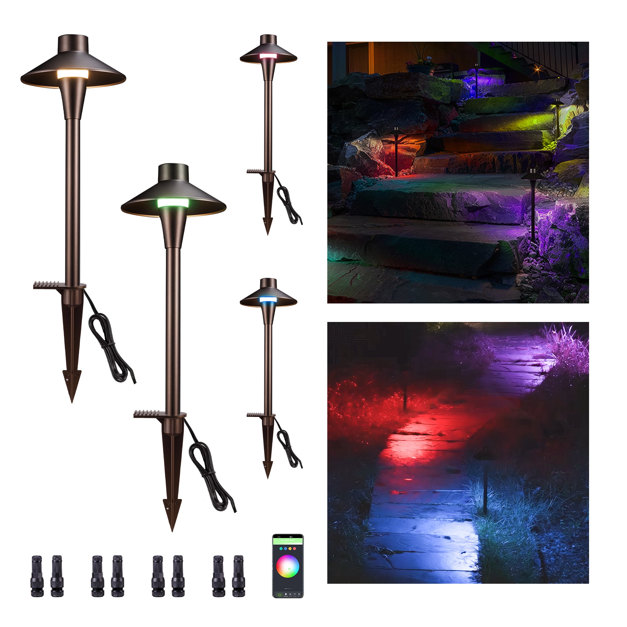 RGBCW wired outdoor landscape lighting