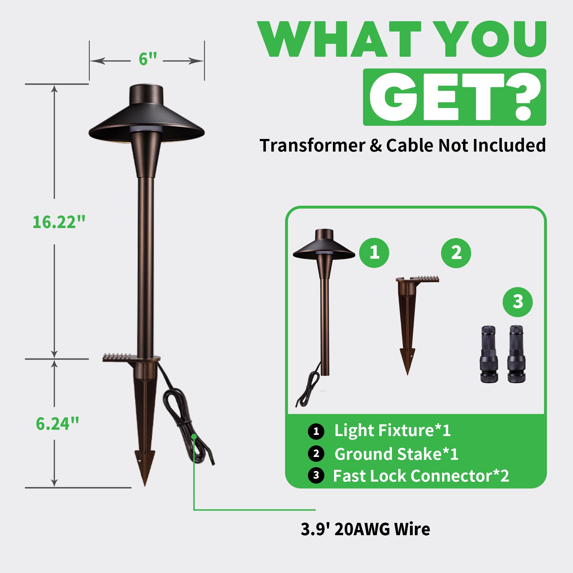 RGBCW wired outdoor lights for walkway