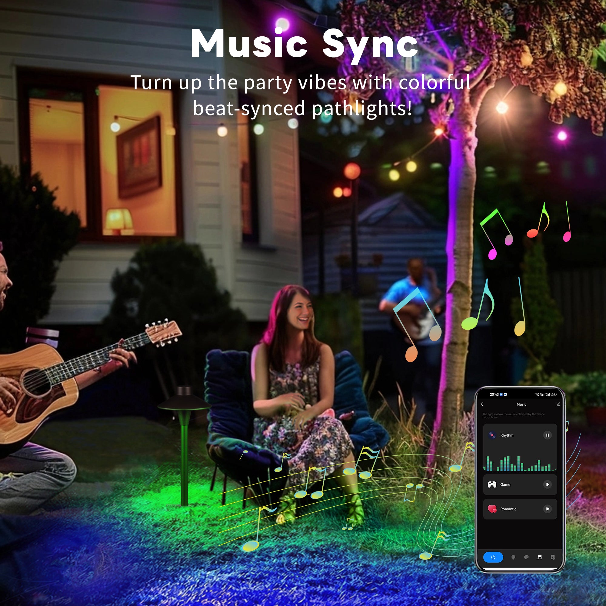 RGBCW wired outdoor pathway lights