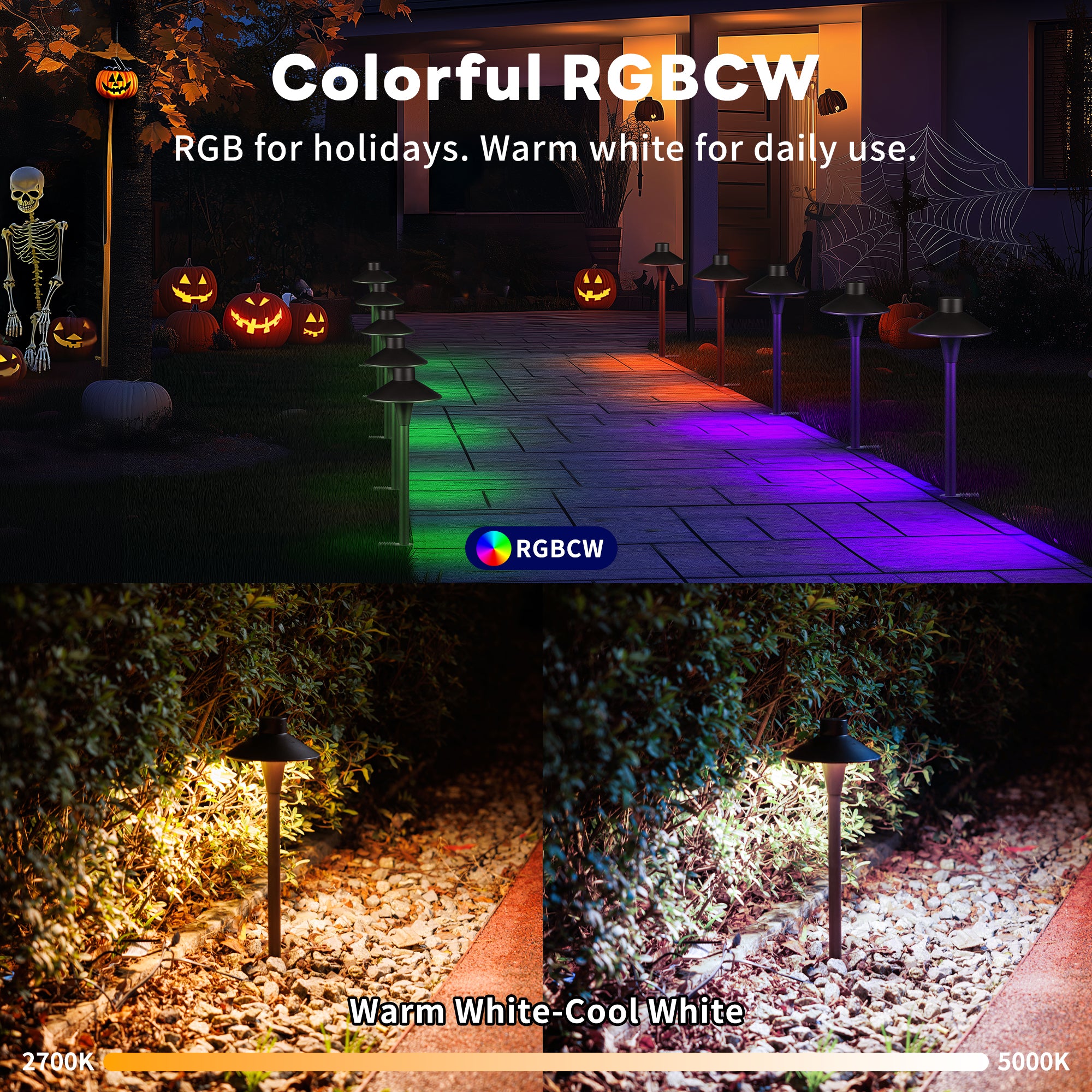 RGBCW_wired outdoor walkway lighting