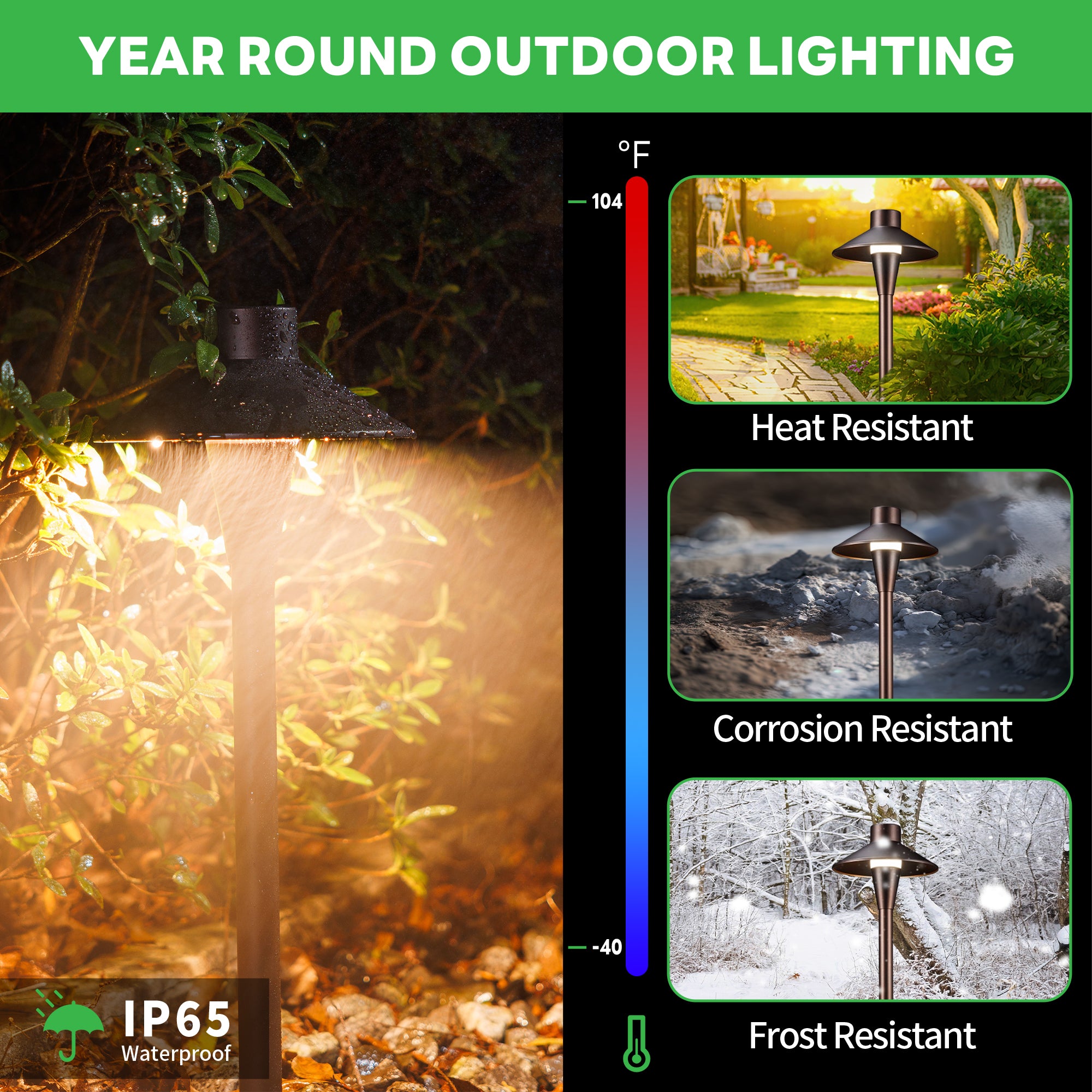 wired pathway lights outdoor