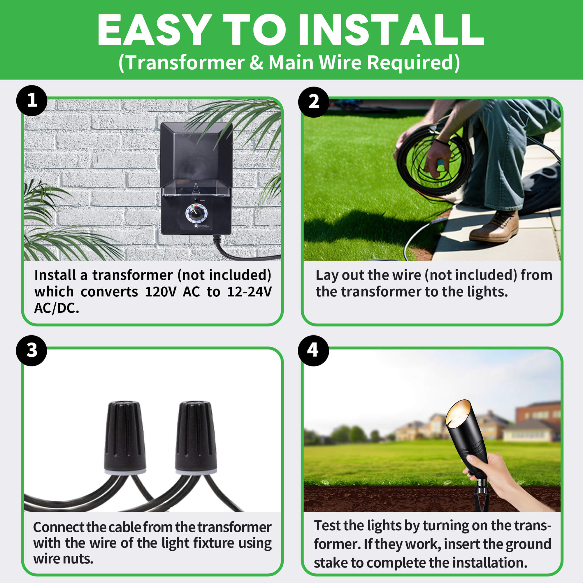 install outdoor spot lights for yard