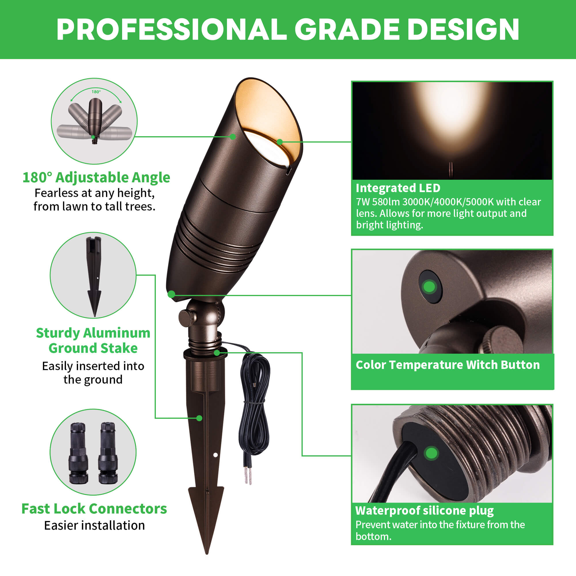 3000K/4000K/5000K dimmable