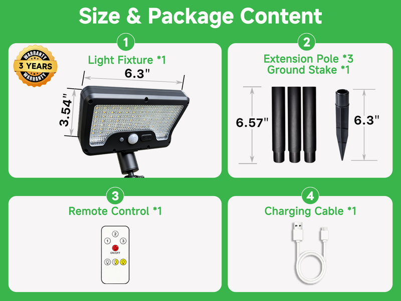 Solar Motion Sensor Pathway Lights (3401) - Package Install QA 1