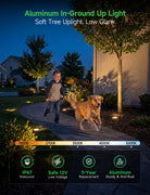Varmtalys core features display highlighting 5CCT selectable IP67 waterproof anti-glare grate and 12V low voltage safety