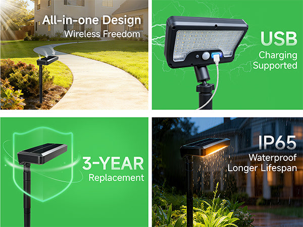 Solar Motion Sensor Pathway Lights (3401) - Application 1