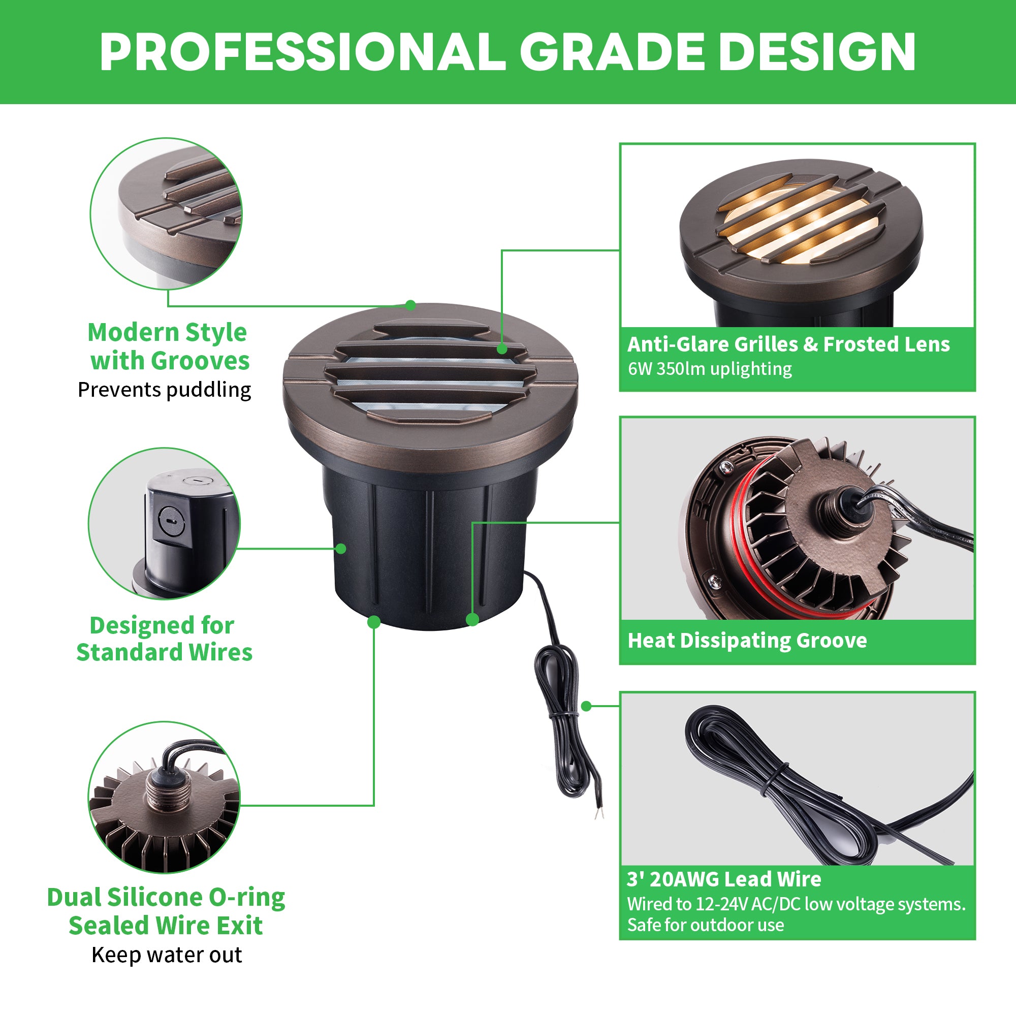 Outdoor LED Low Voltage Landscape In Ground Lights Varmtalys Lighting